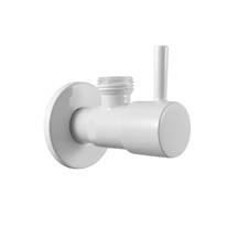 Вентиль угловой с керамической кран-буксой и фильтром 1/2'' - 1/2'', Белый