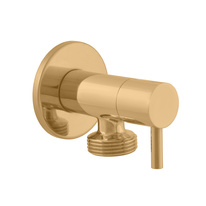Вентиль угловой для стиральной машины M1/2'' x M3/4'' ЗОЛОТО крацованный матовый