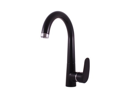 AMUR - Dřezová baterie, Černá matná/Chrom AM719.0CMATC, RAV Slezák (Barva černá matná/chrom, Rozměr 1/2")