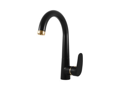 AMUR - Dřezová baterie, Černá matná/Zlatá AM719.0CMATZ, RAV Slezák (Barva Černá matná/Zlatá, Rozměr 1/2")