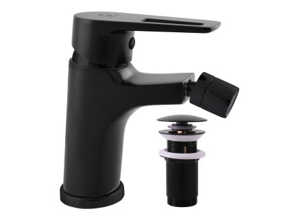 COLORADO - Bidetová baterie s výpustí, Černá - matná CO245.0KCMAT, RAV Slezák (Barva Černá - matná, Rozměr 1/2")