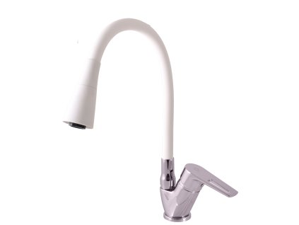 COLORADO - Dřezová baterie s flexibilním ramínkem, Bílá/Chrom CO206.0/13CB, RAV Slezák (Barva bílá/chrom, Rozměr 1/2")