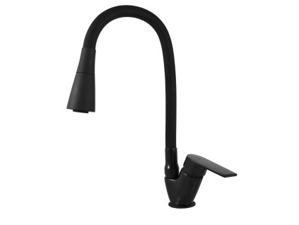 COLORADO - Dřezová baterie s flexibilním ramínkem, Černá - matná CO106.0/13CMAT, RAV Slezák (Barva Černá - matná, Rozměr 1/2")