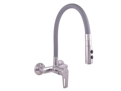 COLORADO - Dřezová baterie s flexibilním ramínkem, Chrom/Šedá CO202.5/12, RAV Slezák (Barva chrom/šedá, Rozměr 100 mm)