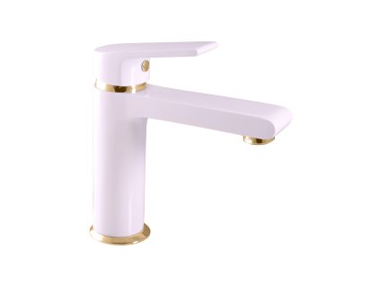 COLORADO - Umyvadlová baterie bez výpusti, Bílá / Zlatá CO128.0BZ, RAV Slezák (Barva Bílá / Zlatá, Rozměr 1/2")