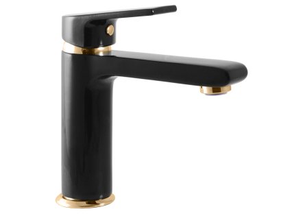 COLORADO - Umyvadlová baterie bez výpusti, Černá matná/Zlatá CO128.0CMATZ, RAV Slezák (Barva Černá matná/Zlatá, Rozměr 1/2")