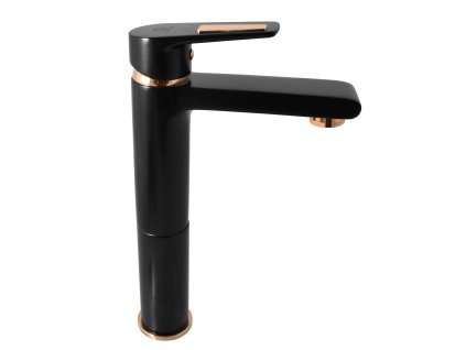 COLORADO - Umyvadlová vysoká baterie bez výpusti, Černá matná/Zlatá CO330.0CMATZ, RAV Slezák (Barva Černá matná/Zlatá, Rozměr 1/2")