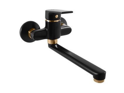 COLORADO - Umyvadlová/dřezová baterie, Černá matná/Zlatá CO101.5/23CMATZ, RAV Slezák (Barva Černá matná/Zlatá, Rozměr 100 mm)
