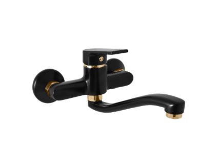 COLORADO - Umyvadlová/dřezová baterie, Černá matná/Zlatá CO101.5/26CMATZ, RAV Slezák (Barva Černá matná/Zlatá, Rozměr 100 mm)