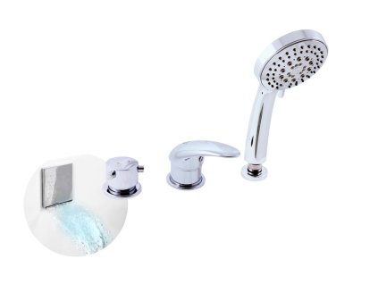 DUNAJ - Vanová baterie 4-otvorová, Chrom D463.0P, RAV Slezák (Barva Chrom, Rozměr 1/2")