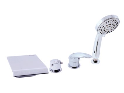 DUNAJ - Vanová baterie 4-otvorová, vodopád, Chrom D473.0P, RAV Slezák (Barva Chrom, Rozměr 1/2")