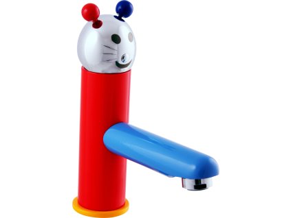 JUNIOR - Umyvadlová baterie bez výpusti, Červená/Modrá, Chrom SE326.0, RAV Slezák (Barva Chrom, Rozměr 1/2")