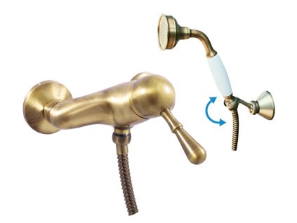 958 1 labe sprchovy set s baterii stara mosaz bronz l481 5 2sm rav slezak