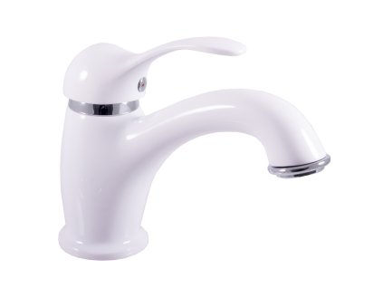 LABE - Umyvadlová baterie bez výpusti, Bílá/Chrom L026.0BC, RAV Slezák (Barva bílá/chrom, Rozměr 1/2")