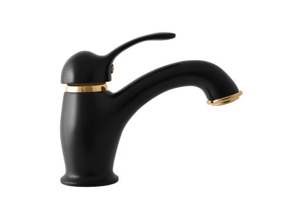 LABE - Umyvadlová baterie bez výpusti, Černá matná/Zlatá L026.0CMATZ, RAV Slezák (Barva Černá matná/Zlatá, Rozměr 1/2")