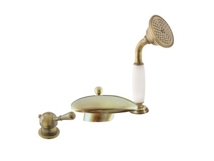 LABE - Vanová baterie 3-otvorová, Stará mosaz (Bronz) L470.0SSM, RAV Slezák (Barva Stará mosaz (Bronz), Rozměr 1/2")