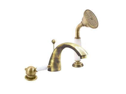 LABE - Vanová baterie 3-otvorová, Stará mosaz (Bronz) L569.0SSM, RAV Slezák (Barva Stará mosaz (Bronz), Rozměr 1/2")