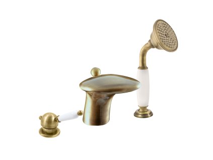 LABE - Vanová baterie 3-otvorová, Stará mosaz (Bronz) L571.0SSM, RAV Slezák (Barva Stará mosaz (Bronz), Rozměr 1/2")