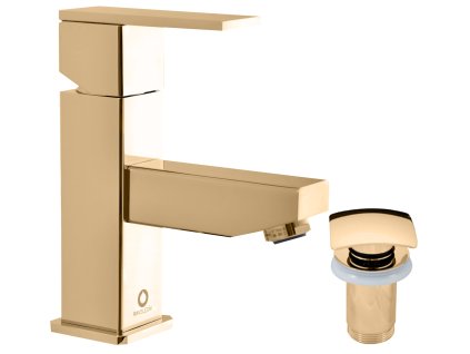 LOIRA - Umyvadlová baterie s výpustí, Zlatá - lesklá LR527.0KZ, RAV Slezák (Barva ZLATÁ - lesklá, Rozměr 1/2")