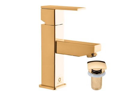 LOIRA - Umyvadlová baterie s výpustí, Zlatá - lesklá LR529.0KZ, RAV Slezák (Barva ZLATÁ - lesklá, Rozměr 1/2")