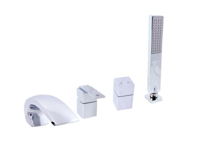 LOIRA - Vanová baterie 4-otvorová, vodopád, Chrom LR572.0P, RAV Slezák (Barva Chrom, Rozměr 1/2")