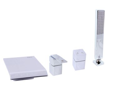 LOIRA - Vanová baterie 4-otvorová, vodopád, Chrom LR573.0P, RAV Slezák (Barva Chrom, Rozměr 1/2")