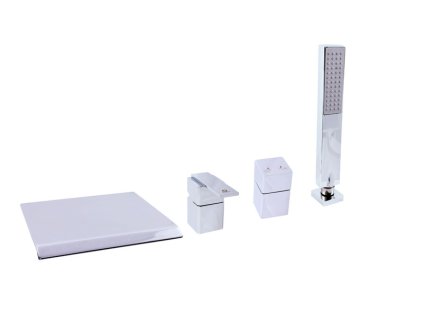 LOIRA - Vanová baterie 4-otvorová, vodopád, Chrom LR574.0P, RAV Slezák (Barva Chrom, Rozměr 1/2")