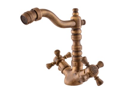 MORAVA RETRO - Bidetová baterie  bez výpusti, Stará mosaz (Bronz) MK320.0/9SM, RAV Slezák (Barva Stará mosaz (Bronz), Rozměr 1/2")