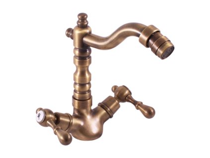 MORAVA RETRO - Bidetová baterie  bez výpusti, Stará mosaz (Bronz) MK420.0/9SM, RAV Slezák (Barva Stará mosaz (Bronz), Rozměr 1/2")