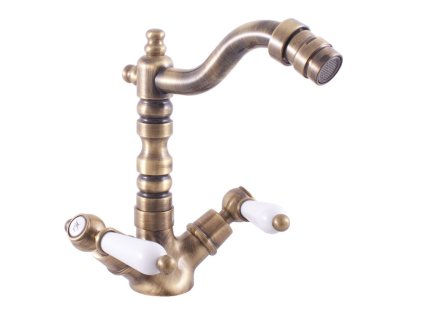 MORAVA RETRO - Bidetová baterie  bez výpusti, Stará mosaz (Bronz) MK520.0/9SM, RAV Slezák (Barva Stará mosaz (Bronz), Rozměr 1/2")
