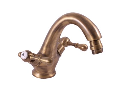 MORAVA RETRO - Bidetová baterie  s výpustí, Stará mosaz (Bronz) MK443.0SM, RAV Slezák (Barva Stará mosaz (Bronz), Rozměr 1/2")