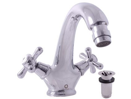 MORAVA RETRO - Bidetová baterie s výpustí, Chrom MK143.0, RAV Slezák (Barva Chrom, Rozměr 1/2")