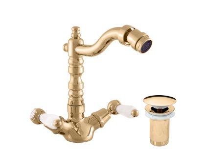 MORAVA RETRO - Bidetová baterie s výpustí, Chrom MK521.0/9, RAV Slezák (Barva Chrom, Rozměr 1/2")