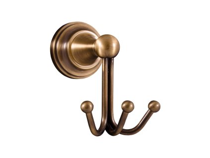 2647 1 morava retro koupelnovy doplnek vesacek trojity stara mosaz bronz mka0105sm rav slezak