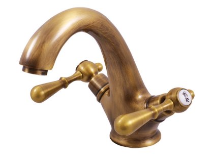 MORAVA RETRO - Umyvadlová baterie  bez výpusti, Stará mosaz (Bronz) MK428.0SM, RAV Slezák (Barva Stará mosaz (Bronz), Rozměr 1/2")