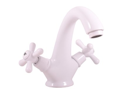 MORAVA RETRO - Umyvadlová baterie bez výpusti, Bílá - lesklá MK128.0B, RAV Slezák (Barva Bílá - lesklá, Rozměr 1/2")