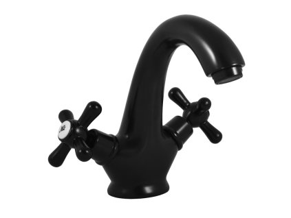 MORAVA RETRO - Umyvadlová baterie bez výpusti, Černá - matná MK128.0CMAT, RAV Slezák (Barva Černá - matná, Rozměr 1/2")