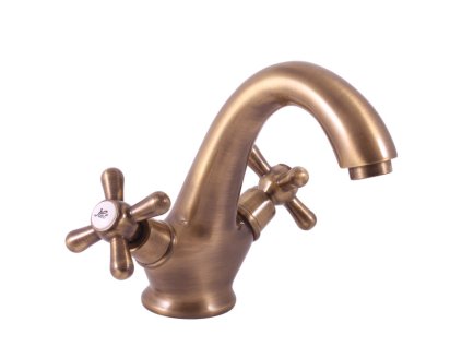 MORAVA RETRO - Umyvadlová baterie bez výpusti, Stará mosaz (Bronz) MK128.0SM, RAV Slezák (Barva Stará mosaz (Bronz), Rozměr 1/2")