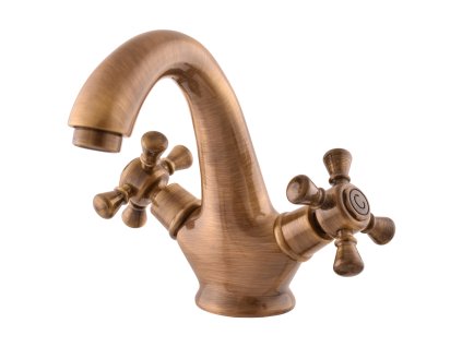 MORAVA RETRO - Umyvadlová baterie bez výpusti, Stará mosaz (Bronz) MK328.0SM, RAV Slezák (Barva Stará mosaz (Bronz), Rozměr 1/2")