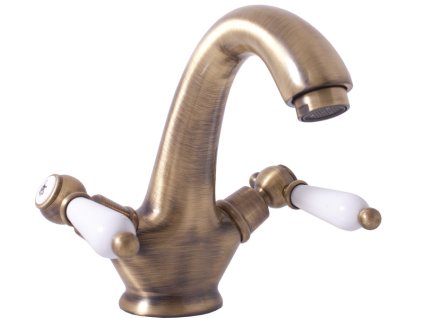 MORAVA RETRO - Umyvadlová baterie bez výpusti, Stará mosaz (Bronz) MK528.0SM, RAV Slezák (Barva Stará mosaz (Bronz), Rozměr 1/2")