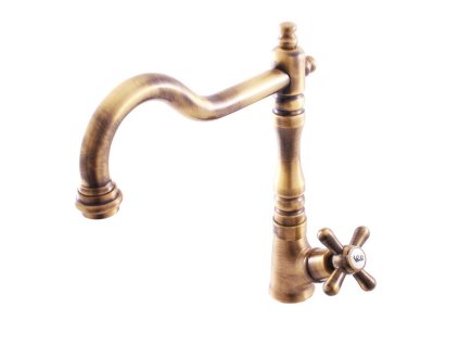 1882 1 morava retro umyvadlova baterie na jednu vodu bez vypusti stara mosaz bronz mk194 8sm rav slezak