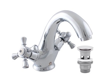 MORAVA RETRO - Umyvadlová baterie s výpustí, Chrom MK329.0, RAV Slezák (Barva Chrom, Rozměr 1/2")