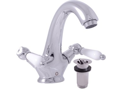 MORAVA RETRO - Umyvadlová baterie s výpustí, Chrom MK529.0, RAV Slezák (Barva Chrom, Rozměr 1/2")