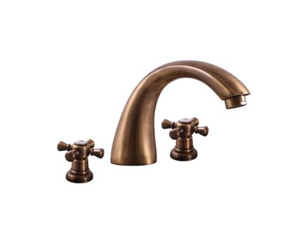 MORAVA RETRO - Umyvadlová baterie s výpustí, Stará mosaz (Bronz) MK333.0SM, RAV Slezák (Barva Stará mosaz (Bronz), Rozměr 1/2")