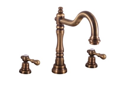 MORAVA RETRO - Umyvadlová baterie s výpustí, Stará mosaz (Bronz) MK432.0SM, RAV Slezák (Barva Stará mosaz (Bronz), Rozměr 1/2")