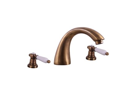 MORAVA RETRO - Umyvadlová baterie s výpustí, Stará mosaz (Bronz) MK533.0SM, RAV Slezák (Barva Stará mosaz (Bronz), Rozměr 1/2")