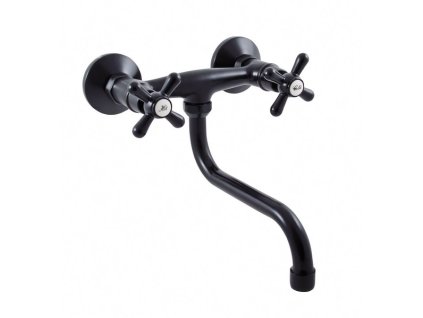 MORAVA RETRO - Umyvadlová/dřezová baterie, Černá - matná MK101.5/21CMAT, RAV Slezák (Barva Černá - matná, Rozměr 100 mm)