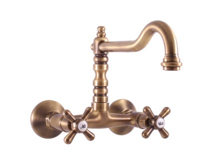 MORAVA RETRO - Umyvadlová/dřezová baterie, Stará mosaz (Bronz) MK102.5/28SM, RAV Slezák (Barva Stará mosaz (Bronz), Rozměr 100 mm)