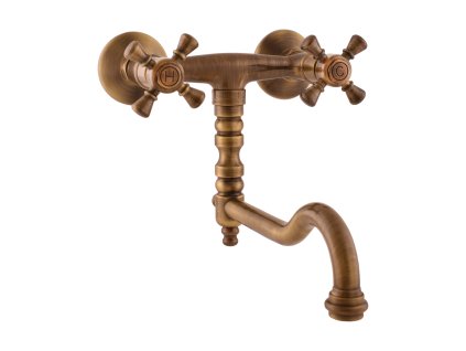 MORAVA RETRO - Umyvadlová/dřezová baterie, Stará mosaz (Bronz) MK301.5/29SM, RAV Slezák (Barva Stará mosaz (Bronz), Rozměr 100 mm)