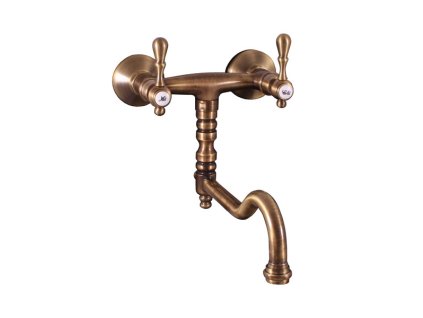 MORAVA RETRO - Umyvadlová/dřezová baterie, Stará mosaz (Bronz) MK401.5/29SM, RAV Slezák (Barva Stará mosaz (Bronz), Rozměr 100 mm)